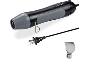 Mlife Mini Heat Gun -Portable Dual Temp Hot Air Gun with 6.5FT Cable Shovel Type Nozzle for Craft, Epoxy Resin, Shrink Wrap Drying Paint, Electronics, Embossing, 140℃~380℃, 350W, Black …