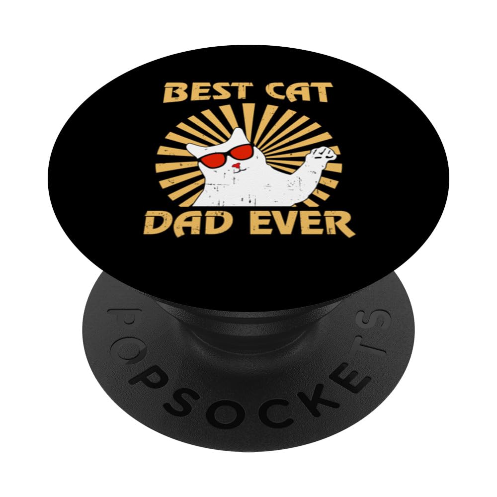 Funny cat dad design cat lovers kittens PopSockets Swappable PopGrip