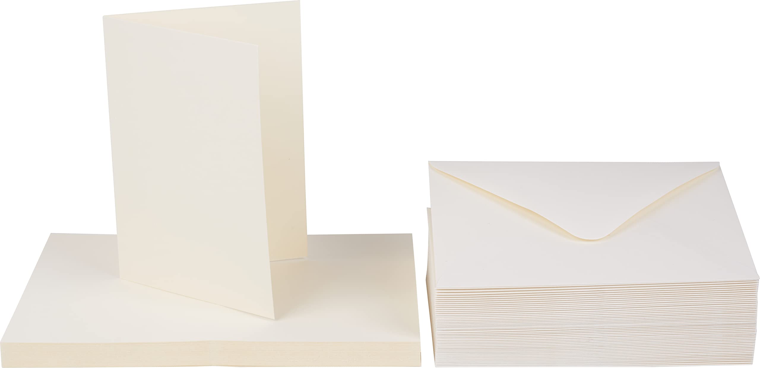 Craft UK 50 Ivory Cards & Envelopesc C6, Card, 9 mm, 382 275