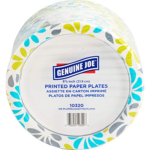 Genuine Joe 9" Paper Plates, 125 PK (10320)