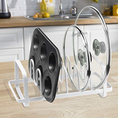 Slideep Pot Lid Holders, Cutboard Pan Bakeware Cookware Organizer Rack