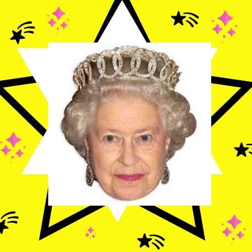 STAR CUTOUTS SM43 Printed Card Elizabeth II, Queen Mask, Queen Elizabeth, Regular - Image 3