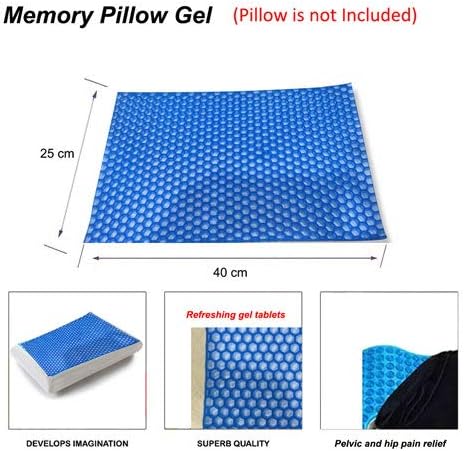 YATOUFA Pillow Memory Pillow Foam White Bed Gel Pillow Blue Cooling Orthopedic Cushion for Sleeping Travel Neck Fatigue Relief Outdoor Cushion