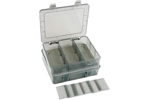 Vidifor 2 Pack Plastic Storage Organizer Box, Storage Container, Jewelry Organizer, Parts Storage Box with Dividers for Crafts, Beads, Buttons, Ornaments, Metal Parts(9 Grids 2 Pack)