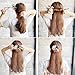 One Step Donut Hair Bun Maker, Women Magic Hair Styling Twist Headband with Translucent Veil Flower for Girl Hairstyle DIY Tool (3 Colors)