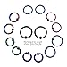 Pair of Titanium Captive Bead Ring CBR Hoop Earrings 12-10 Gauge