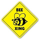 BEE CROSSING Sign xing hive bumble keeper killer gift