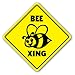 BEE CROSSING Sign xing hive bumble keeper killer gift