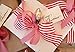 LaRibbons Red and White Horizontal Striped Ribbon, Gift Wrap Ribbon, 1-1/2 Inch by 10 Yard/Spool
