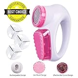 AMFOCUS Electric Lint Remover Portable Lint Shaver Sweater Shaver, Power Cord Removeable, Rechargeable Fabric Shaver Clothes Lint Fuzz Pill Fluff Remover