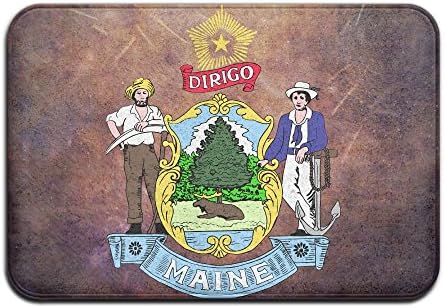 LINGLIII Maine Flag Dirigo The USA Funny Doormats