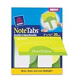 Avery NoteTabs Books, 2 x 1.5 Inch Round Edge, Pack of 20 (16386)