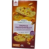 Nonni’s Bakery THINaddictives Papaya Passionfruit Almond Thin Cookies – 30 × 23g Packs, Individually Wrapped, 100 Calories pe