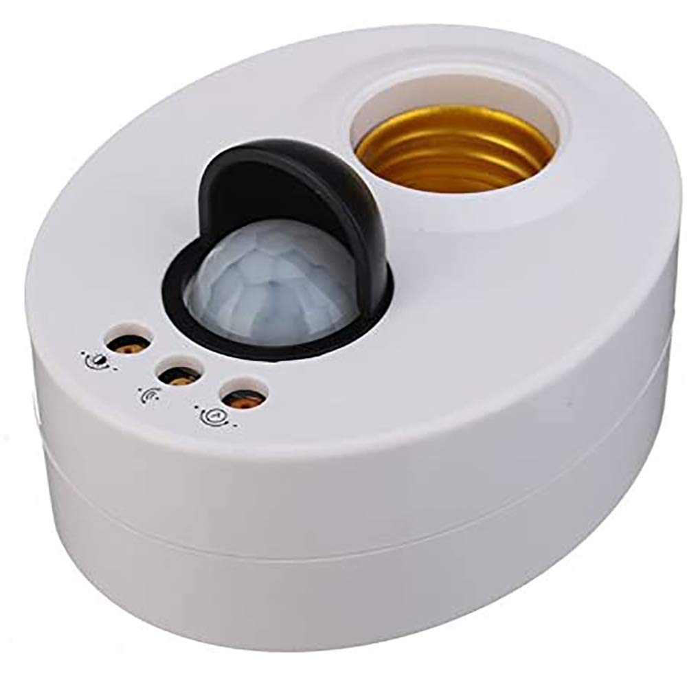 POFET LED Light AC110V -240V E27 LED Bulb Base Infrared IR Sensor Automatic Wall Light Lamp Holder Socket PIR Motion Switch Detector