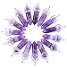 Amethyst 15pcs Natural Stone Gemstone Bullet Shape Hexagonal Healing Pointed Chakra Beads Crystal Quartz Stone Pendants for Necklace Jewelry Making (Amethyst)