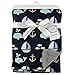 Luvable Friends Mink Blanket with Sherpa Backing, Ocean, One Size
