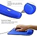 Nex Mouse Mat with Keyboard Wrist Rest Pad Kit Comfortably Made of Memory Foam (Blue)