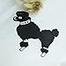 Hip Hop 50's Shop 50s Adult Poodle Skirt Costume Shirt Top with Applique for Women (Large, Black)