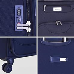 Alternative view of Karabar Medium Large Expandable Suitcase Luggage Bag Lightweight 68 cm 3.5 kg 70 litres Soft Shell with 4 Spinner Wheels and Integrated TSA Number Lock, Mayfair Grey