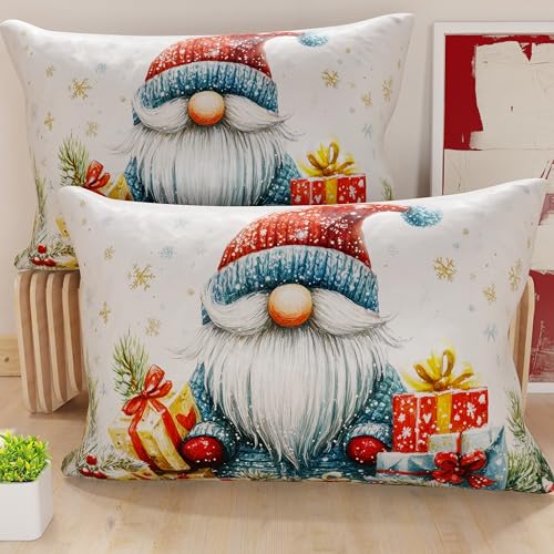 PETTI Italian Artisans - Pair of 40x80 cm Microfiber Cushion Covers, Christmas Pillow Cases, Christmas Decor Cushions for Bedroom, Sofa, Living Room, Set of 2 Cushion Covers, Xmas Pillow Case 14