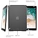 Clayco New iPad 9.7 2018/2017 Case, Clear Back Protector Lightweight Slim Fit for iPad 9.7 Case Compatible with Offical Apple Smart Covers and Keyboard (Frost/Black)