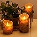 Enpornk ZW10003 Flameless Candles with brich Effect Set of 3 Dripless Real Wax Pillars Include Realistic Dancing LED Flames and 10-Key Remote Control with 24-Hour Timer Function, Birch 4