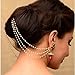 Indian Bollywood Handmade Golden Pearl Made Light Sahara Kaan Chain For Heavy earrings Jewelry