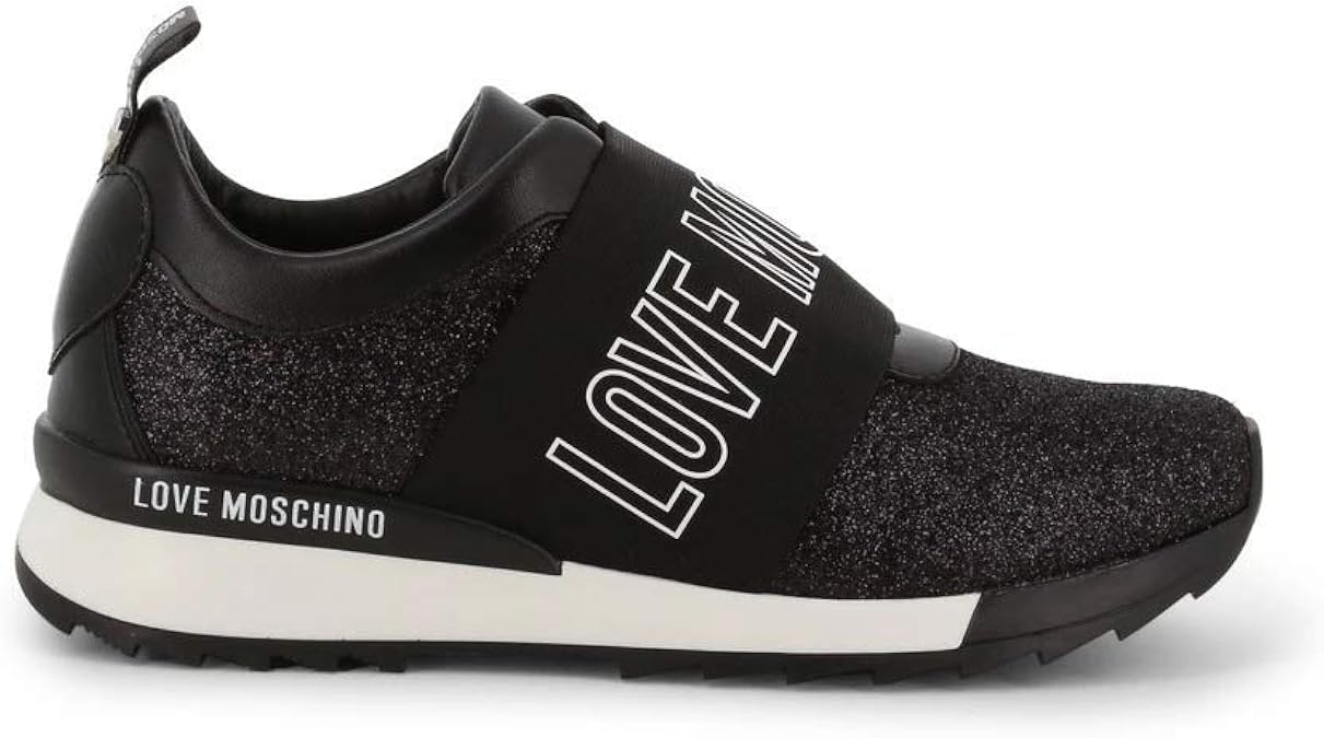 moschino glitter platform sneakers
