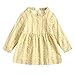 Baby Toddler Girl Dress, Printed Long Sleeve Cotton Princess Skirt for 9M-4Years