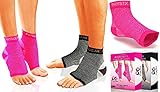 Plantar Fasciitis Socks with Arch Support - Foot Care Compression Sleeve Eases Swelling & Heel Spurs - Better than Night Splint Ankle Brace Support, Increases Circulation (PINK S/M)