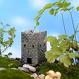 Mini Square Castle Dollhouse Landscape Bonsai Craft DIY Home Garden Decor