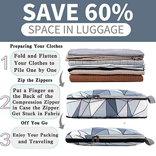 BAGAIL 4 Set/5 Set/6 Set Compression Packing Cubes Travel Accessories