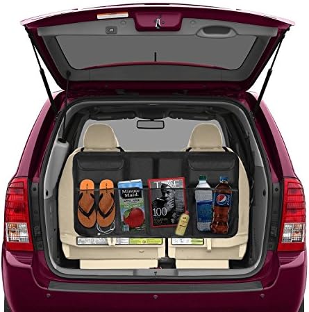 Beepzoo Car Trunk Backseat Organizer, Cargo Accessories Storage Space Saving Heavy Duty fits SUV Travel with Bottom Plate Lid