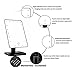 FLYMEI Vanity Makeup Mirror with Lights, Lighted Makeup Mirror with 10X Magnification, 4 AA Batteries, Touch Screen and Light Adjustable, 180° Rotation, Black