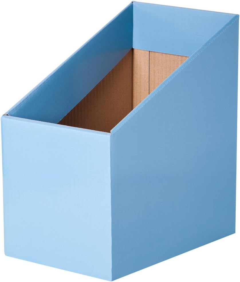 Book Box , 5 Pack.Colorful School & Office Book Storage & Display Boxes Sapphire .By Classroom Innovations 6.75" x 10" x 11" (CIBBSPH019962242120)