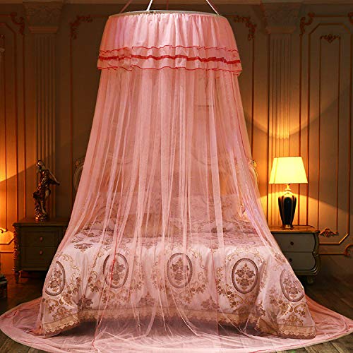 Jolitac Bed Canopy Lace Mosquito Net for Girls Beds, Unique Princess