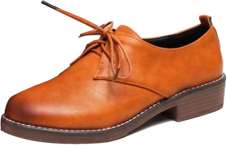 Amazon Eleemee レディース ユニセックス レースアップ 紳士靴 スーツ 制服 パンプス