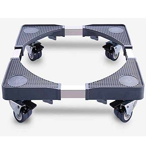 Adjustable Roller Washing Machine Base Portable Washer Dryer Stand Roller Refrigerator Dolly Pedestal Stand Cabinet with 8 Locking Rubber Swivel Casters (Best Washer Dryer Australia)