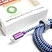 Tera Grand - USB 2.0 A to Micro USB Braided Cable, 6' Purple & Blue - Micro USB/Micro B Charge and Sync Cord for Android Samsung Nokia Nexus Phones and More Not for iPhone & iPad