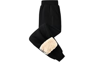 Fleece Sweatpants for Girls Boys Sherpa Lined Solid Color Fashion Casual Fuzzy Warm Plush Winter Track Pant