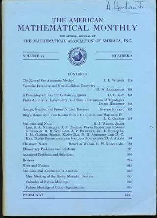 American Mathematical Monthly V74n2 2 1967 at Amazon's Entertainment