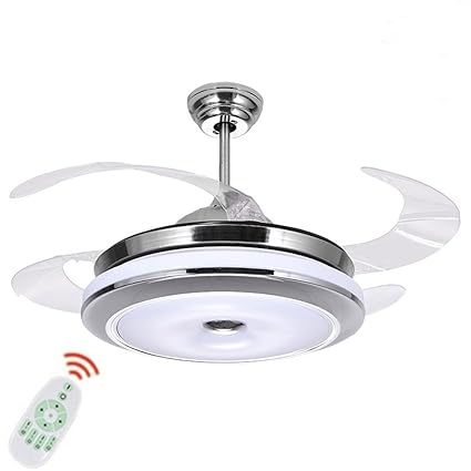 4 Blade Led Modern Silent Remote Control Ceiling Fan 36 Inch 3