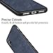 SALAWAT for iPhone Xs Case Slim Shock Proof Phone Cover Lightweight Premium PU Leather TPU Bumper PC Protection for iPhone X 5.8 inch (NavyBlue)