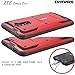 COVRWARE [Aegis Series] case Compatible with ZTE ZMAX PRO/ZTE Carry, with Built-in [Screen Protector] Heavy Duty Full-Body Rugged Holster Armor Case [Belt Swivel Clip][Kickstand], Red