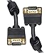FARSTRIDER Gold Plated VGA/SVGA 12 Feet (3.6 Meters) 15 Pin Male to Male Premium Quality DDC Monitor Cable, 24K Gold Connector, 100% Bare Copper, Ferrite Cores, Durable PVC Jacket, Black