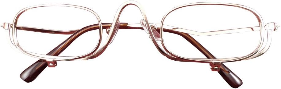 IOSHAPO Metal Frame Reading Glasses Women Makeup Light Foldable Flip Fashion Reading Glasses1.0 1.5 2.0 2.5 3.0 3.5 4.0