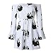 Mandystore Womens Off Shoulder Dress Floral Printed Long Sleeve Beach Dress with Belt (L, Black)