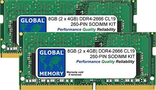8GB (2 x 4GB) DDR4 2666MHz PC4-21300 260-PIN SODIMM MEMORY RAM KIT COMPATIBLE WITH MAC MINI (2018)