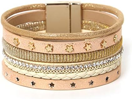 Fashion Women's Bracelet Women's Faux Leather Ethnic Style Bracelet Multilayer Bracelet Cuff Wrap Multicolor Rope Wristband Wrap Bracelets For Ladies Teen Girls Jewelry Gifts Bangle Jewelry for Ladies