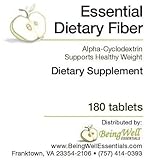 Essential Dietary Fiber - Alpha Cyclodextrin - Inhibits Fat Absorption - 180 tablets